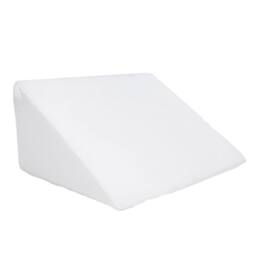 OHS Bed Wedge Pillow Back Support Cushion Memory Foam Acid Reflux Removable Cover in White - thumbnail 1