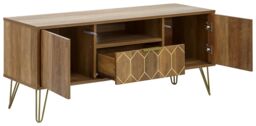 GFW Orleans 1 Drawer TV Stand in Brown - thumbnail 3