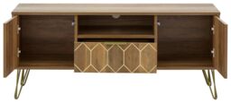 GFW Orleans 1 Drawer TV Stand in Brown - thumbnail 5