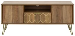 GFW Orleans 1 Drawer TV Stand in Brown - thumbnail 4