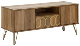 GFW Orleans 1 Drawer TV Stand in Brown - thumbnail 2