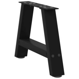 Berkfield Home Coffee Table Legs A-Shaped 2 pcs Black¬†30x(30-31) cm Steel in Black - thumbnail 4