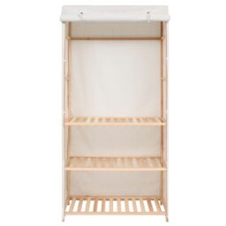 Berkfield Home 3-Tier Clothes Wardrobe 79x40x170 cm in White - Size: 79 x 40 x 170 cm - thumbnail 2