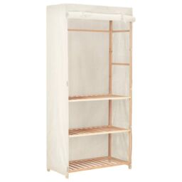 Berkfield Home 3-Tier Clothes Wardrobe 79x40x170 cm in White - Size: 79 x 40 x 170 cm - thumbnail 1