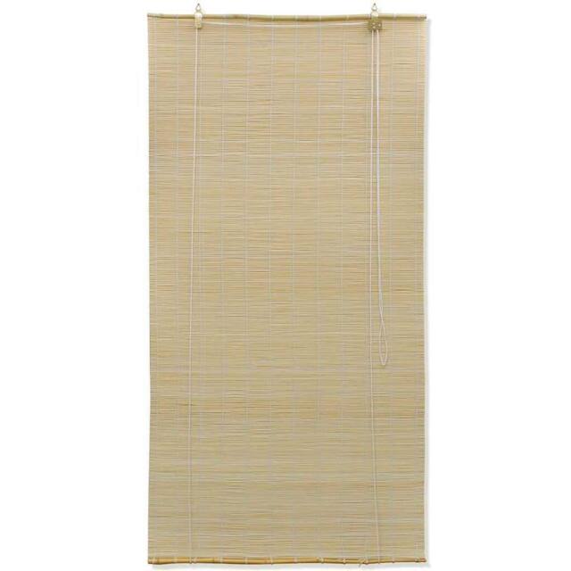 Berkfield Home Natural Bamboo Roller Blinds 80 x 160 cm in Beige - image 1