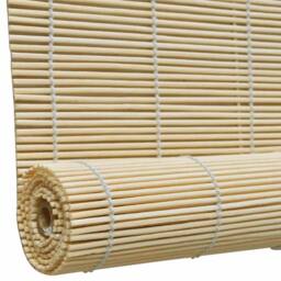 Berkfield Home Natural Bamboo Roller Blinds 80 x 160 cm in Beige - thumbnail 4