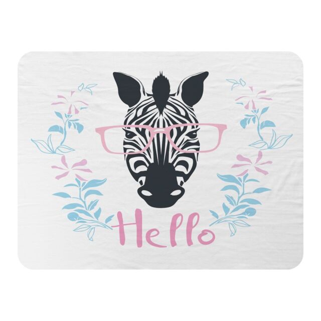 Benjamin Tate Design Hello Zebra Blanket in Natural - Size: 120 cm x 150 cm - image 1