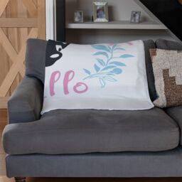 Benjamin Tate Design Hello Zebra Blanket in Natural - Size: 120 cm x 150 cm - thumbnail 2