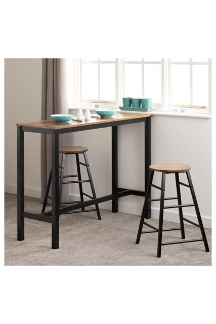 Seconique Athens Breakfast Bar Set in Dark Brown - image 1