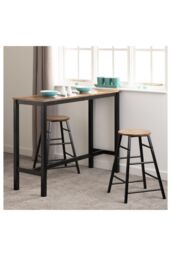 Seconique Athens Breakfast Bar Set in Dark Brown - thumbnail 1