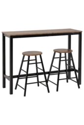 Seconique Athens Breakfast Bar Set in Dark Brown - thumbnail 3