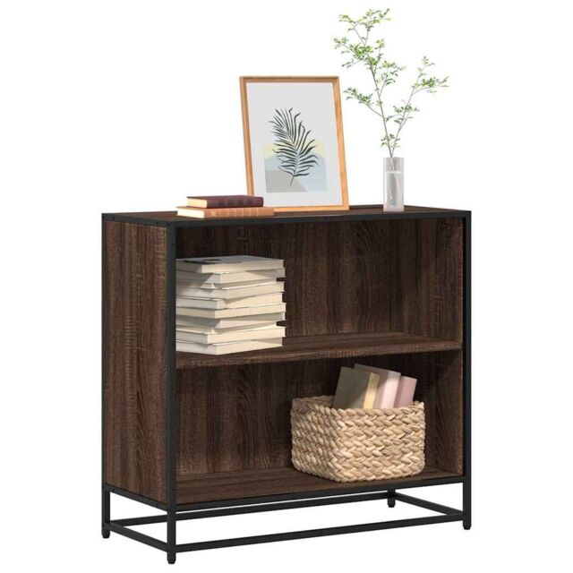Berkfield Home Book Cabinet Brown Oak 80.5x35x76 cm Engineered Wood - image 1