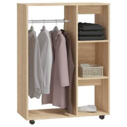 Berkfield Home Wardrobe Sonoma Oak 80x40x110 cm Engineered Wood in Brown - Size: 80 x 40 x 110 cm - thumbnail 4