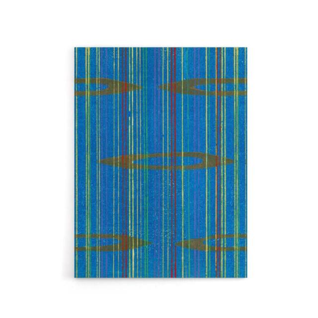 "Artery8 Blue Abstract Geometric Pattern Canvas Wall Art Print Korin - Size: W18"" x H24""" - image 1