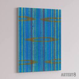 "Artery8 Blue Abstract Geometric Pattern Canvas Wall Art Print Korin - Size: W18"" x H24""" - thumbnail 2