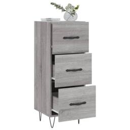 Berkfield Home Sideboard Grey Sonoma 34.5x34x90 cm Engineered Wood - thumbnail 4