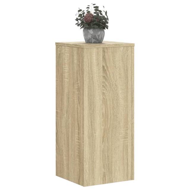Berkfield Home Plant Stands 2 pcs Sonoma Oak 30x30x70 cm Engineered wood in Light Tan - Size: 30 x 30 x 70 cm - image 1