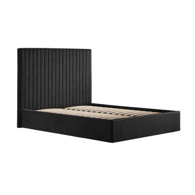 Lemon Pavilion Furniture Berlin Tall Ottoman King Size Bed Frame (Pack of 2) in Black - image 1