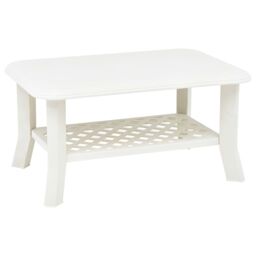 Berkfield Home Coffee Table White 90x60x46 cm Plastic - Size: 90 x 60 x 46 cm