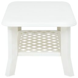 Berkfield Home Coffee Table White 90x60x46 cm Plastic - Size: 90 x 60 x 46 cm - thumbnail 3