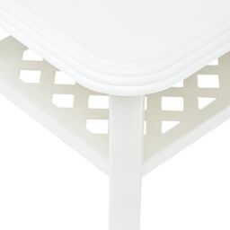 Berkfield Home Coffee Table White 90x60x46 cm Plastic - Size: 90 x 60 x 46 cm - thumbnail 5