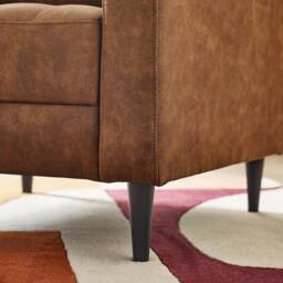 FurnitureboxUK Jade Modern Faux Leather Armchair in Tan - thumbnail 6