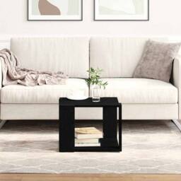 Berkfield Home Coffee Table Black oak 40x40x30 cm Engineered wood - Size: 40 x 40 x 30 cm - thumbnail 2