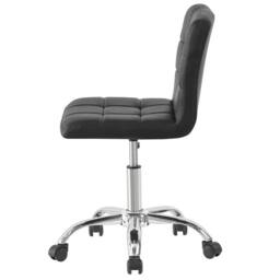 Havendro Black Adjustable Swivel PU Leather Office Desk Stool - Size: 100 cm x 15 cm - thumbnail 6