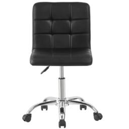 Havendro Black Adjustable Swivel PU Leather Office Desk Stool - Size: 100 cm x 15 cm - thumbnail 3