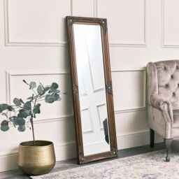 Melody Maison Tall Ornate Gold Wall Mirror 47cm X 142cm - Size: 47 cm X 142 cm - thumbnail 2
