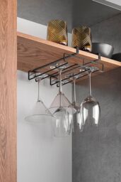 Metaltex My Glass Lava Wine Glass Rack - Black - thumbnail 2