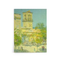 "Artery8 Street of the Great Captain Cityscape Hassam Canvas Wall Art Print - Size: W12"" x H16""" - thumbnail 1