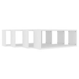 Berkfield Home Wall Cube Shelf 4 pcs White 60x15x23 cm Engineered Wood - Size: 60 x 15 x 23 cm - thumbnail 7