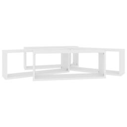 Berkfield Home Wall Cube Shelf 4 pcs White 60x15x23 cm Engineered Wood - Size: 60 x 15 x 23 cm - thumbnail 8