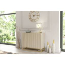 Creative Furniture Ripple Sideboard 100cm - Cashmere Warm Beige Taupe Finish with Gold - thumbnail 6