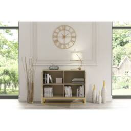 Creative Furniture Ripple Sideboard 100cm - Cashmere Warm Beige Taupe Finish with Gold - thumbnail 3