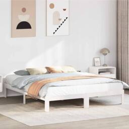 Berkfield Home Durable Bed Frame without Mattress White 180x200 cm Super King So - thumbnail 4