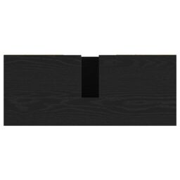 Berkfield Home Sink Cabinet Black Oak 80x33x60 cm Engineered Wood - Size: 80 x 33 x 60 cm - thumbnail 9