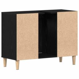 Berkfield Home Sink Cabinet Black Oak 80x33x60 cm Engineered Wood - Size: 80 x 33 x 60 cm - thumbnail 8