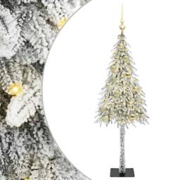 Berkfield Home Christmas Tree with 150 LEDs White 120 cm PE & Steel - thumbnail 2
