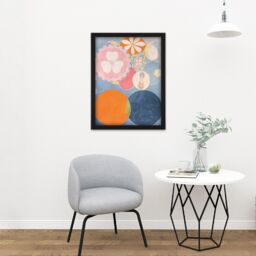 "Artery8 Wall Art Print Hilma Af Klint Group Iv No 2 Ten Largest Youth Large Framed Wall Décor Art in Light Oak - Size: W18"" x H24""" - thumbnail 2