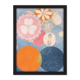 "Artery8 Wall Art Print Hilma Af Klint Group Iv No 2 Ten Largest Youth Large Framed Wall Décor Art in Light Oak - Size: W18"" x H24""" - thumbnail 1