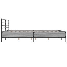 Berkfield Home Durable Bed Frame without Mattress Grey Sonoma 200x200 cm - thumbnail 5