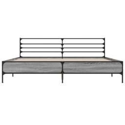 Berkfield Home Durable Bed Frame without Mattress Grey Sonoma 200x200 cm - thumbnail 4
