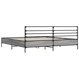 Berkfield Home Durable Bed Frame without Mattress Grey Sonoma 200x200 cm - thumbnail 6