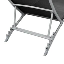 Berkfield Home Sun Lounger Steel & Textilene Black