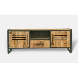 Jaipur Furniture Ltd Frais Range TV Unit Large - Mango Wood - L40 x W160 x H45 cm - PP Sawn Finish in Brown - thumbnail 2