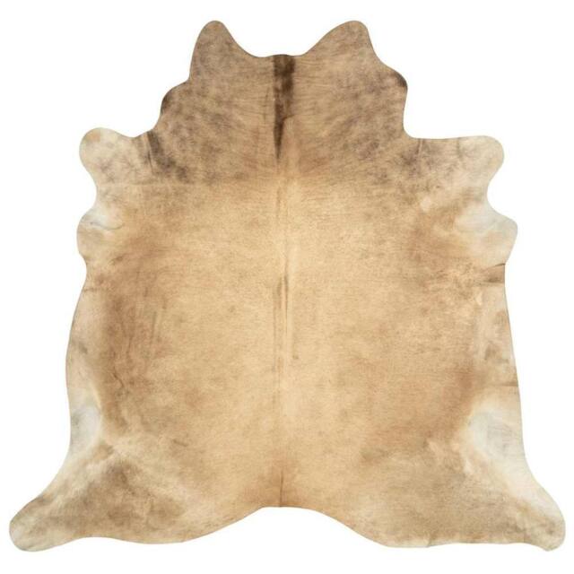 Berkfield Home Real Cowhide Rug Beige 180x220 cm - Size: Medium - image 1