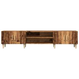 Berkfield Home TV Cabinet Old Wood 180x31.5x40 cm Engineered Wood in Brown - thumbnail 4