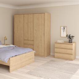 Furniture To Go Naia Chest of 3 Drawers in Light Oak - thumbnail 5